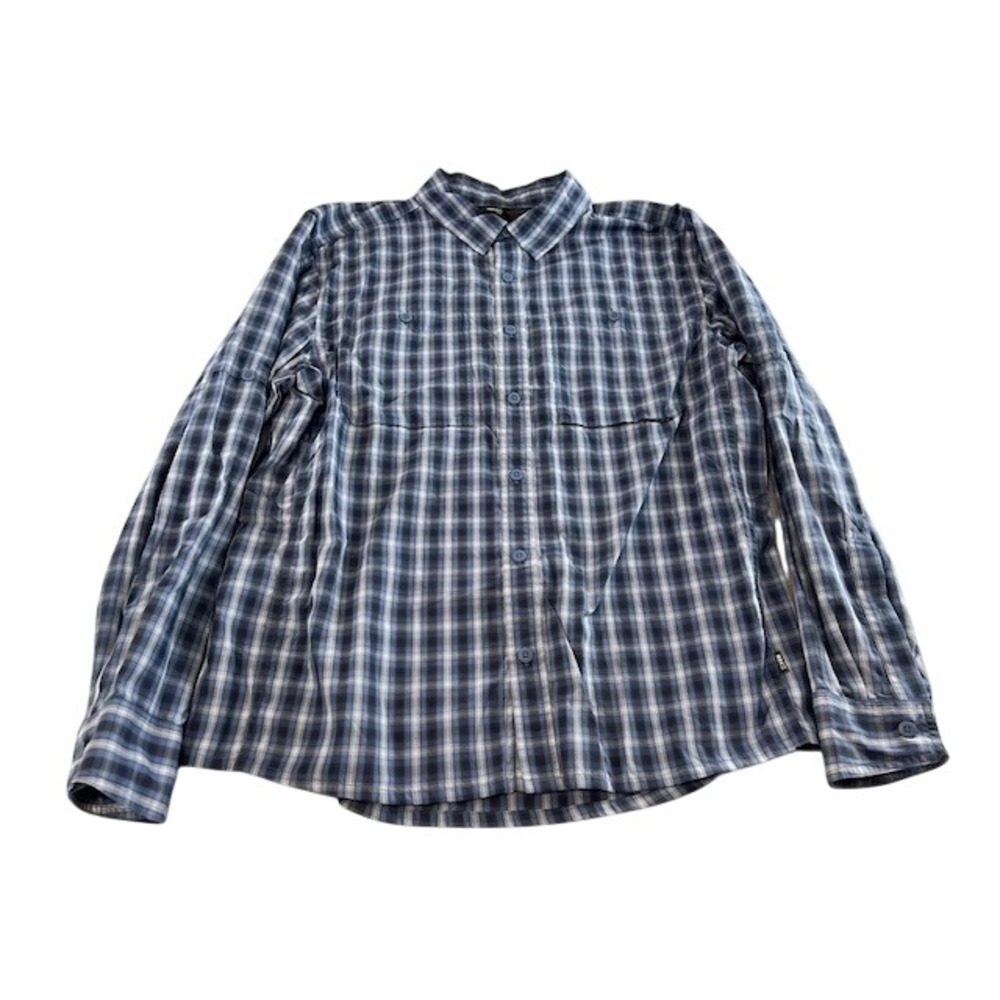 REI Co Op Mens Long Sleeve‎ Plaid vented Outdoor Button Up Shirt Large